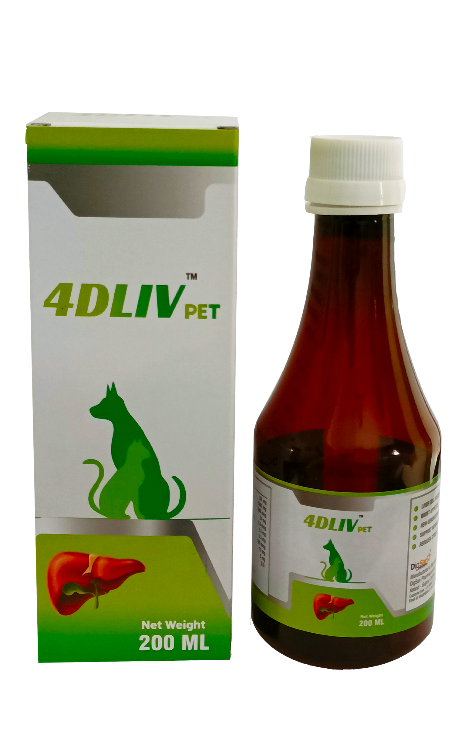 4Dcal Pet 200 ml With Bottle 2